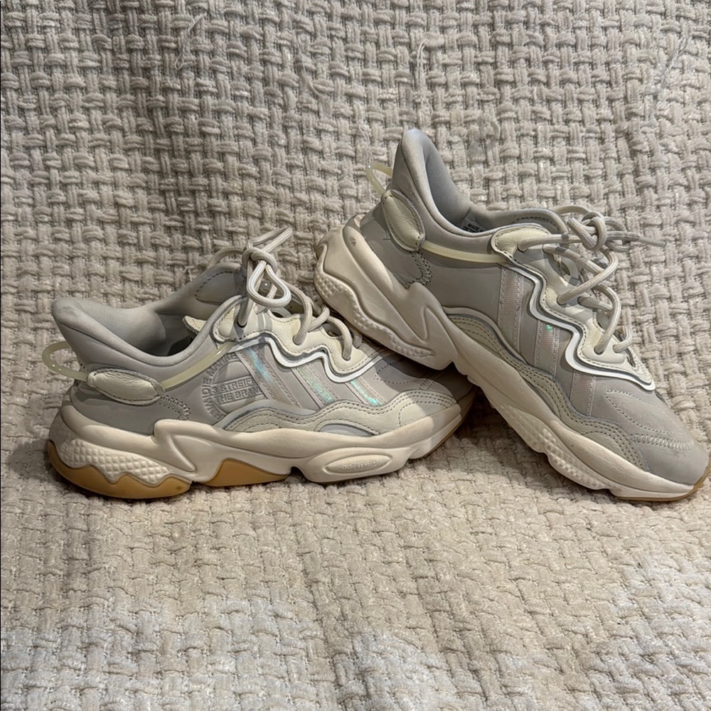 Adidas Cream Chunky Sneakers with Gum Sole